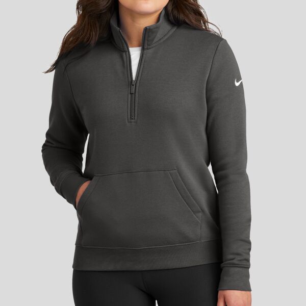 Women's Club Fleece Sleeve Swoosh 1/2 Zip Thumbnail